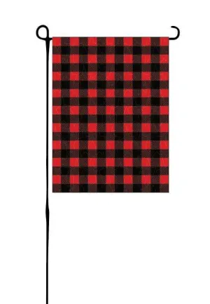 Red Buffalo Plaid Garden Flag
