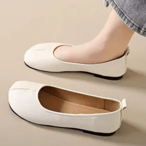 Retro Soft Sole Slip-On Ladies Leather Shoes