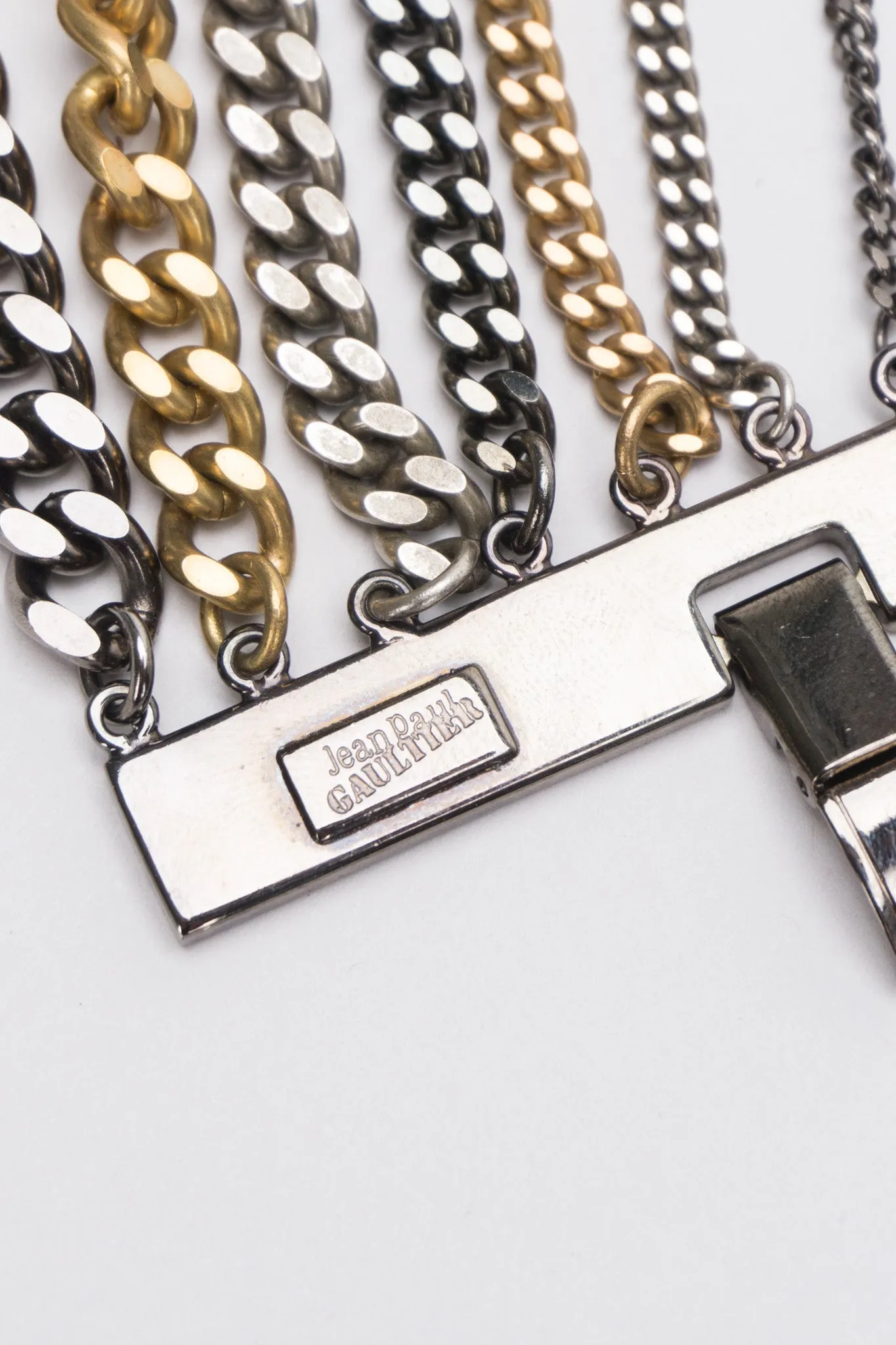 Ring Clasp Multi Chain Cuff Bracelet