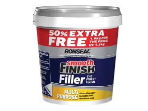 Ronseal Smooth Finish Multi Purpose Wall Filler Ready Mixed 1.2Kg  50%