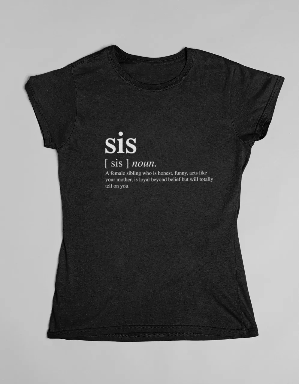 Sis kids T-shirt black and white (FINAL SALE)