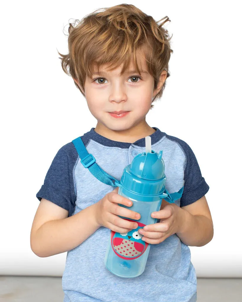 Skip Hop Zoo PP Straw Bottle (Long Strap) - Owl