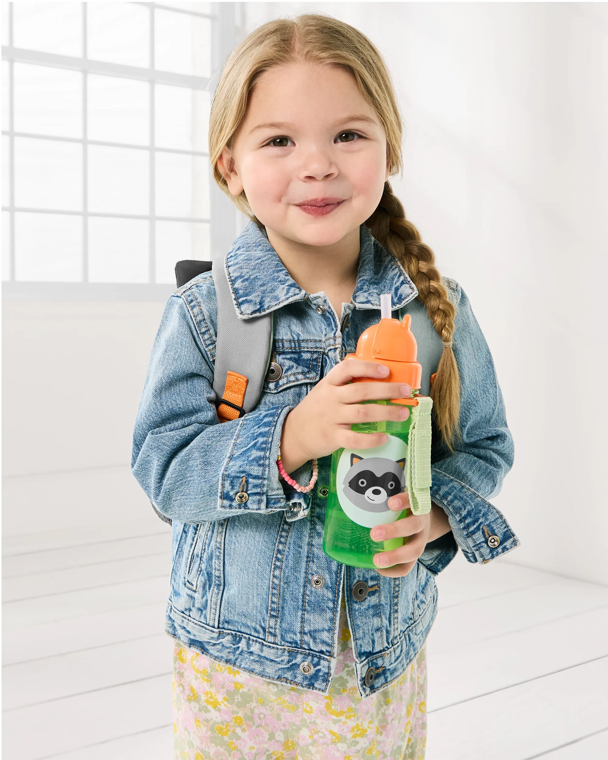 Skip Hop Zoo PP Straw Bottle  - Raccoon