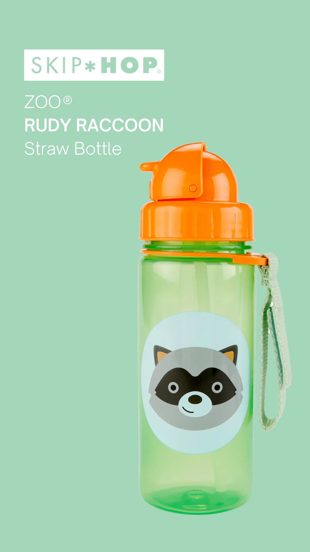 Skip Hop Zoo PP Straw Bottle  - Raccoon