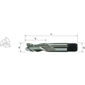 Somta 3 Flute 4mm HSS-Co8 Multi-Purpose End Mill