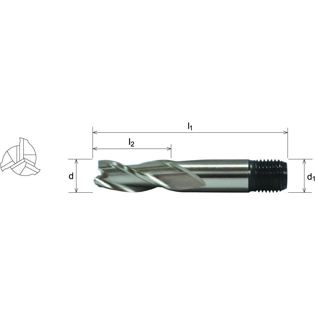 Somta 3 Flute 4mm HSS-Co8 Multi-Purpose End Mill