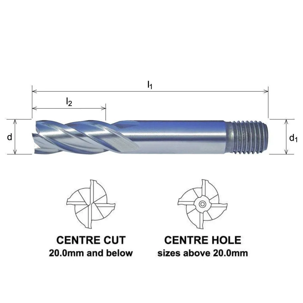 Somta 4 Flute 7/16 HSS-Co8 Multi-Purpose End Mill