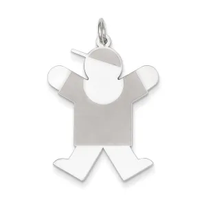 Sterling Silver Joy Kid Charm