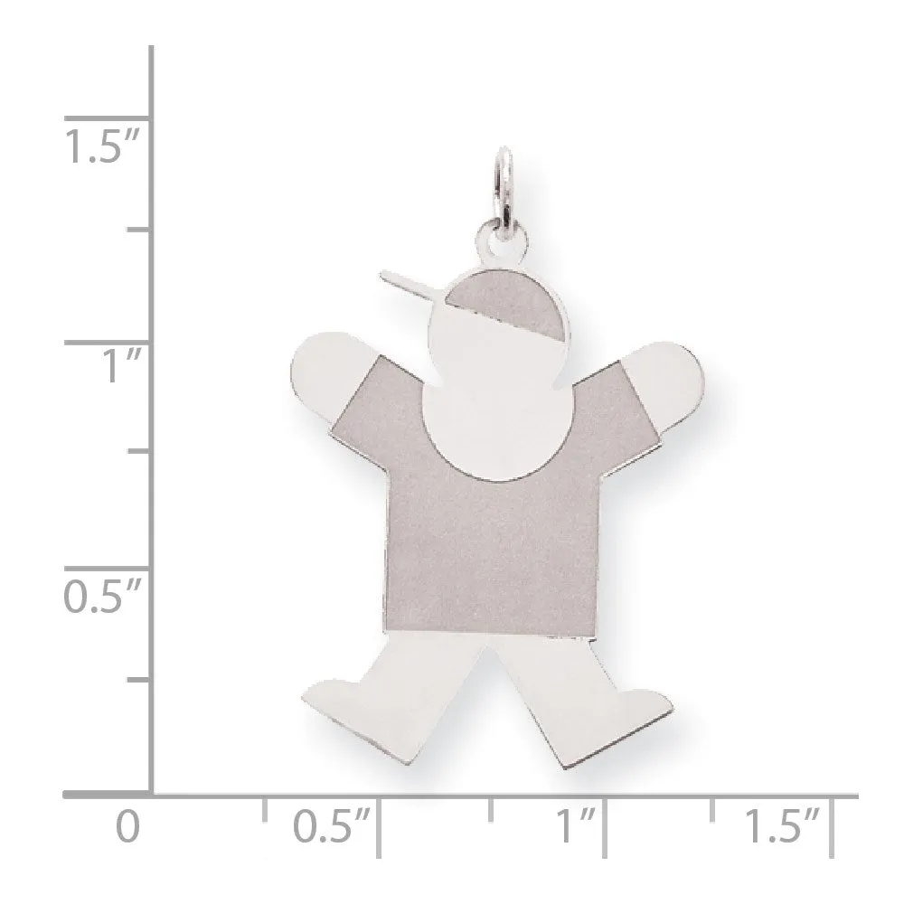 Sterling Silver Joy Kid Charm