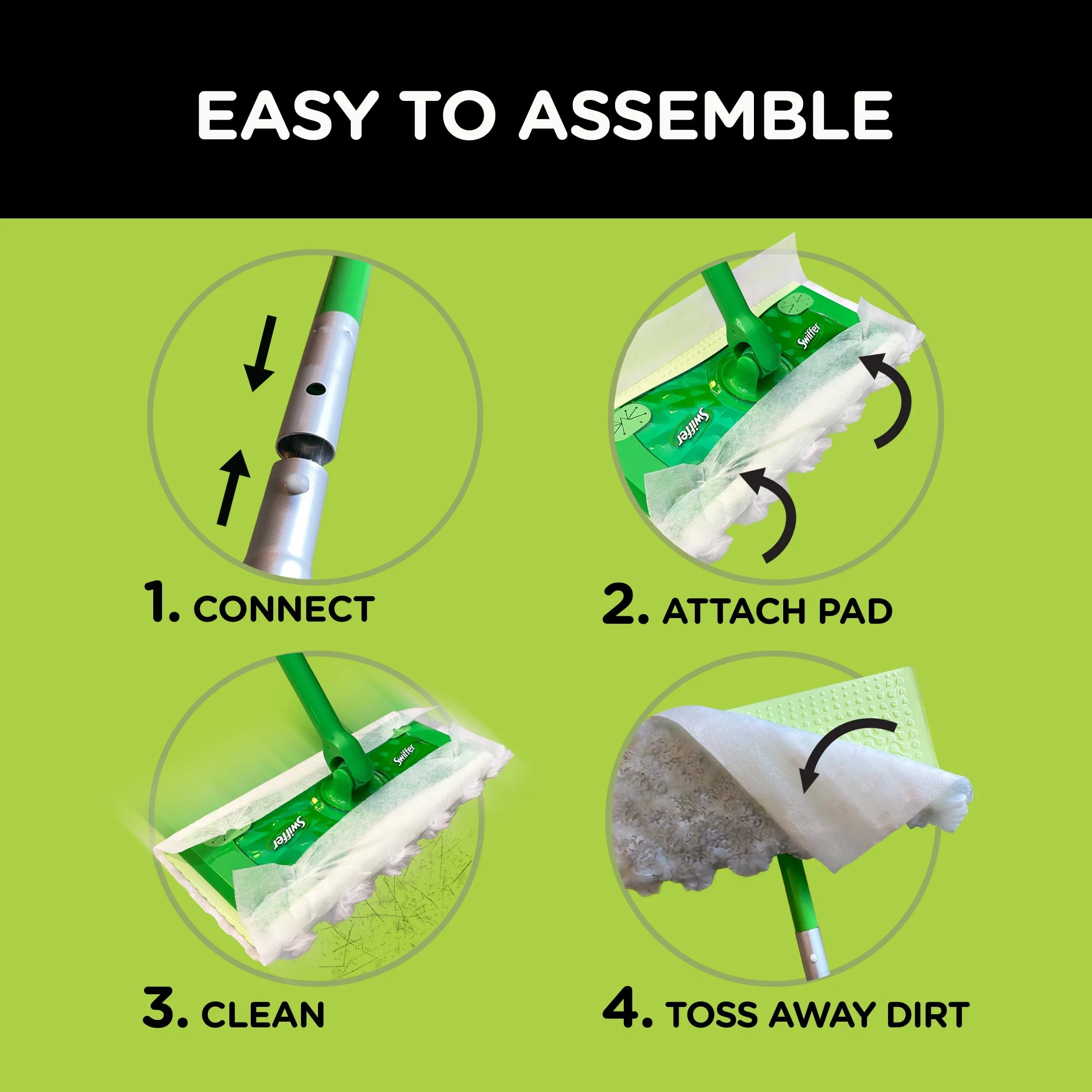 Sweeper Cleaner Dry and Wet Mop Starter Kit for Cleaning Hardwood Floors