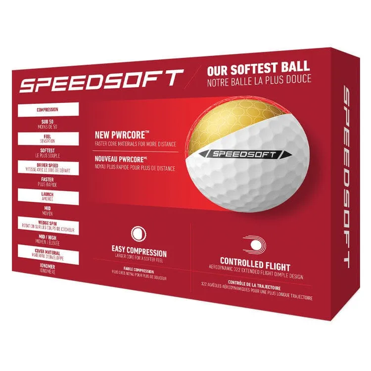 TaylorMade SpeedSoft Pelotas de golf blancas, paquete de 12