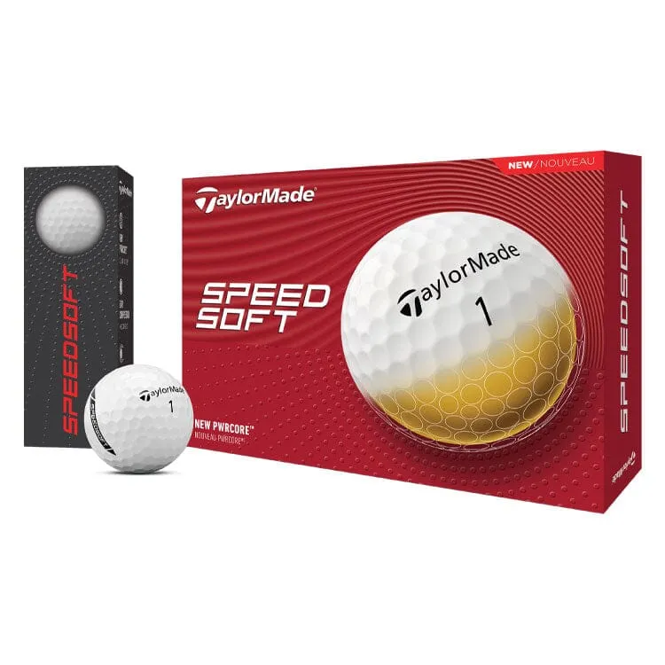 TaylorMade SpeedSoft Pelotas de golf blancas, paquete de 12