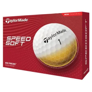 TaylorMade SpeedSoft Pelotas de golf blancas, paquete de 12