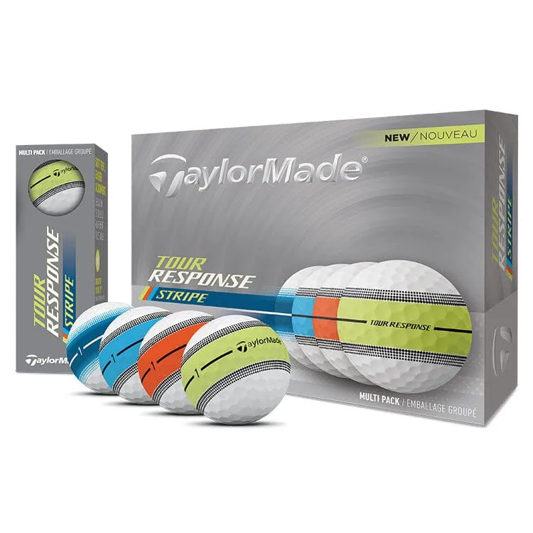 TaylorMade Tour Response Stripe Multi Colour Golf Balls 12Pk