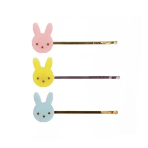 The Acrylic Pastel Bunny Hairpins (3-Pack) - KIDS