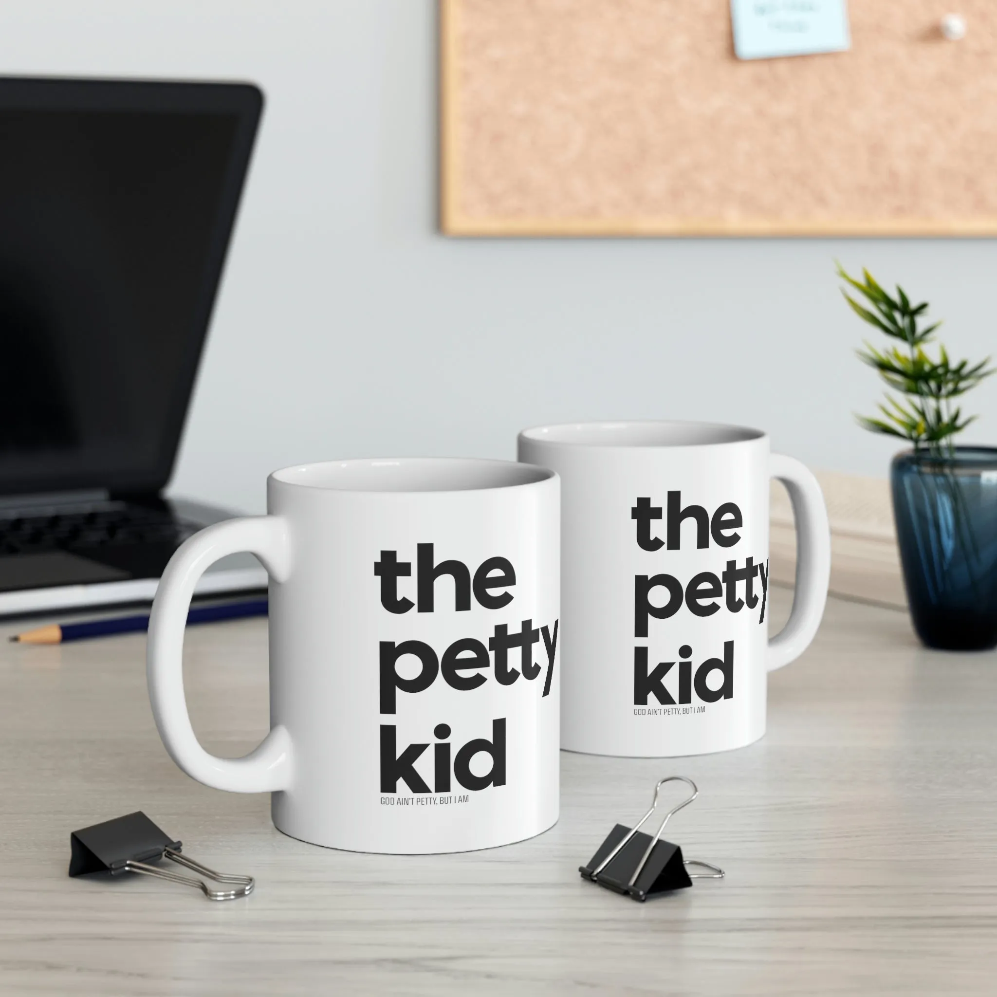 The Petty Kid Mug 11oz (White/Black)
