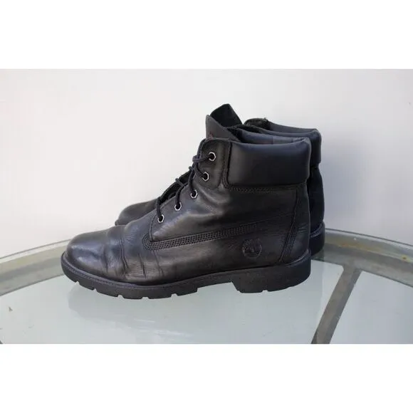 Timberland Junior 6-Inch Premium Waterproof Boot Black Leather 10910 Big Boy 7