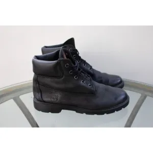 Timberland Junior 6-Inch Premium Waterproof Boot Black Leather 10910 Big Boy 7