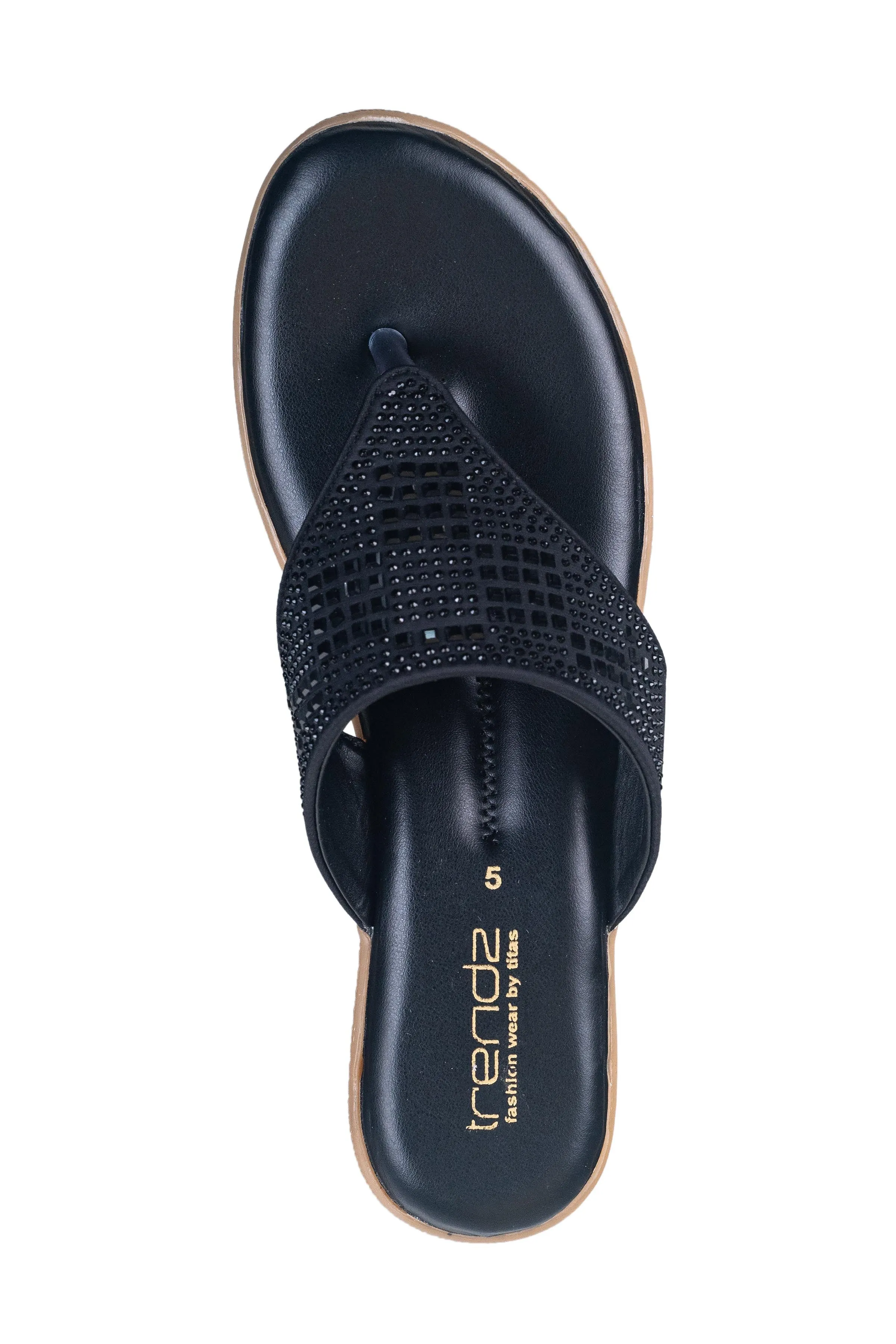 Trendz Ladies Black Chappal