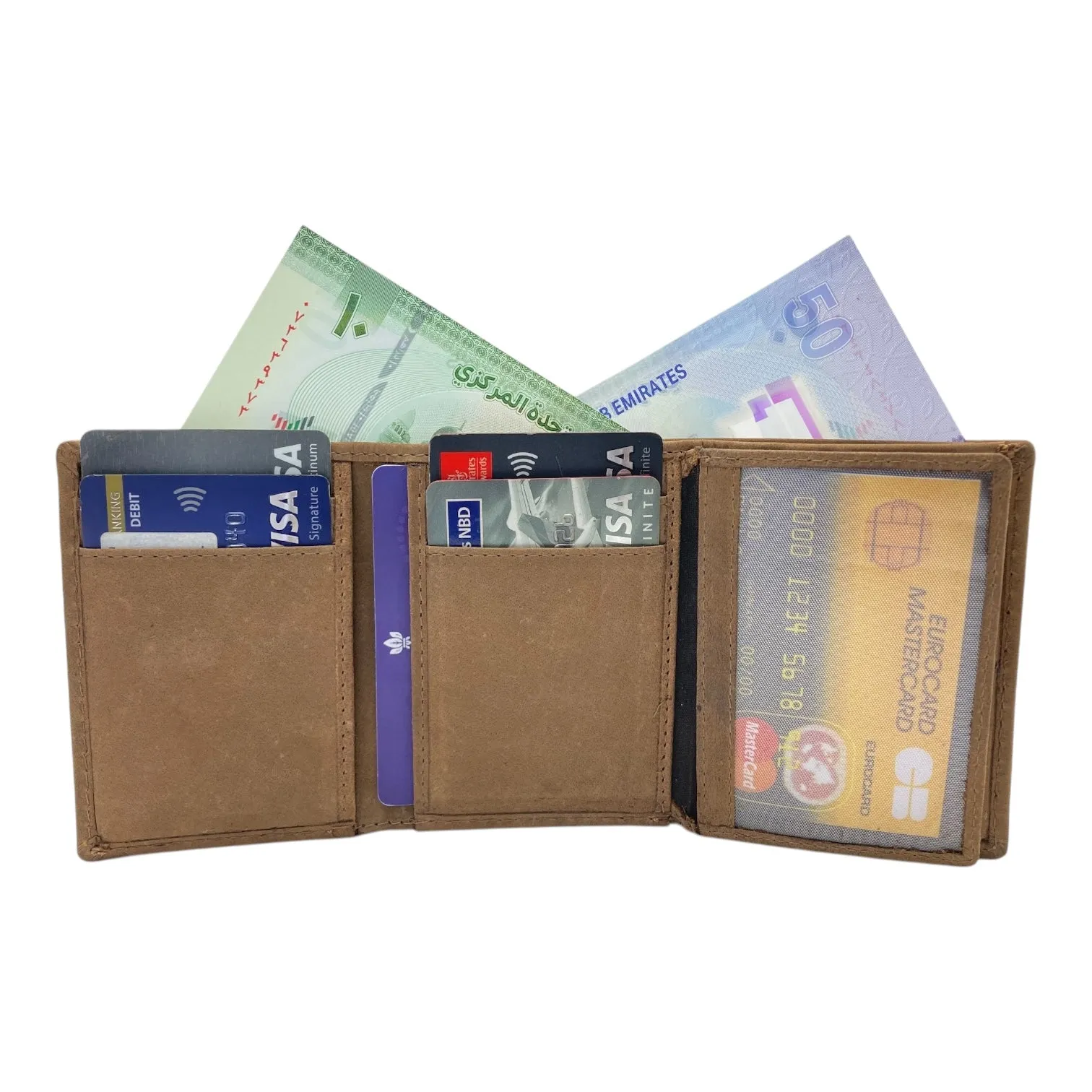 Trifold Wallet RFID Slim Wallets 10 Card = RFID - 1539L