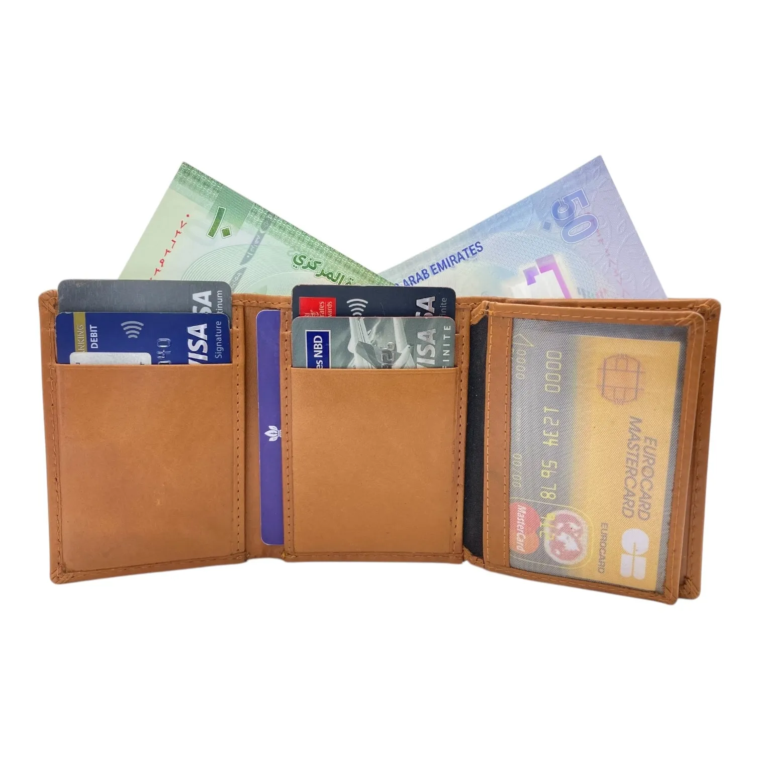 Trifold Wallet RFID Slim Wallets 10 Card = RFID - 1539L