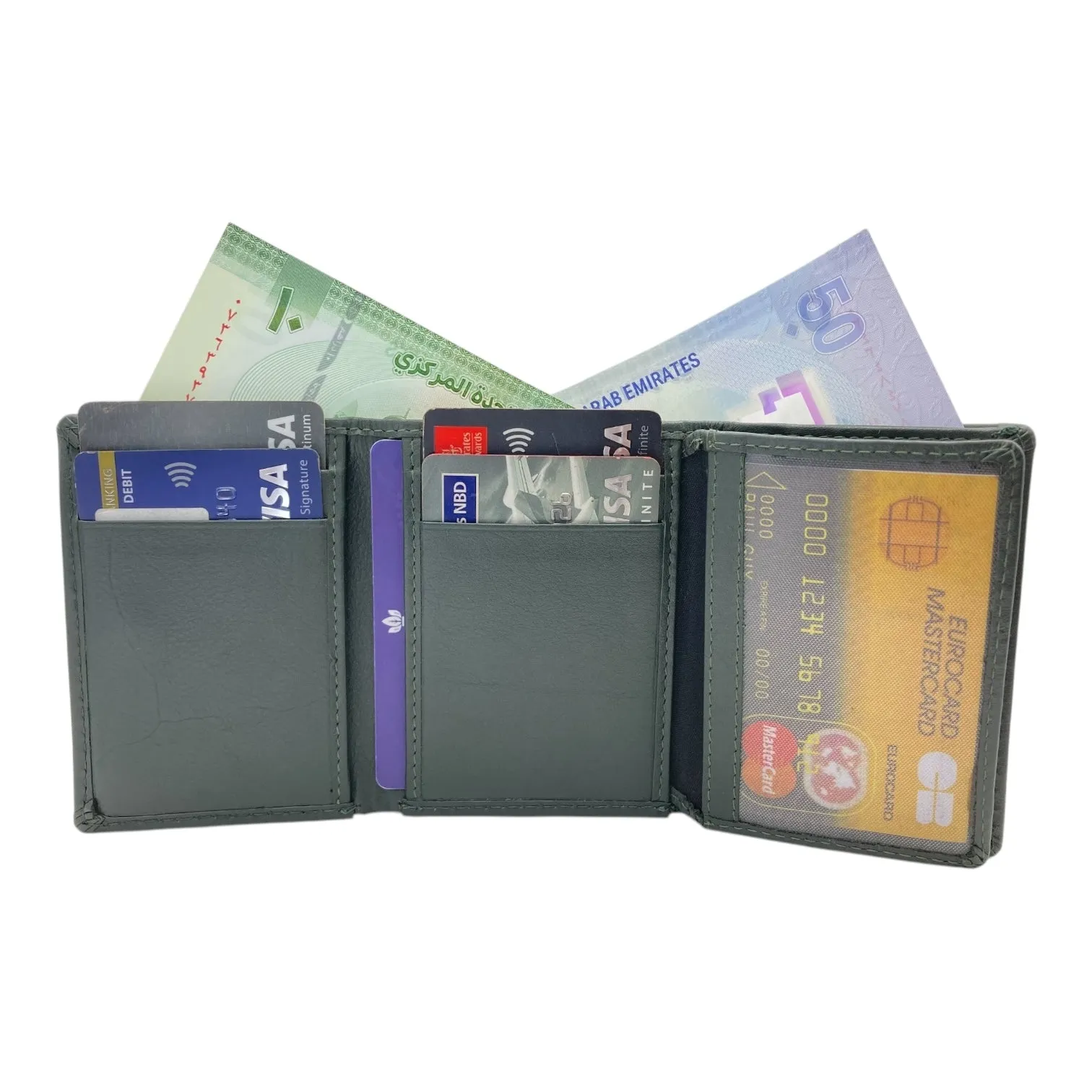 Trifold Wallet RFID Slim Wallets 10 Card = RFID - 1539L