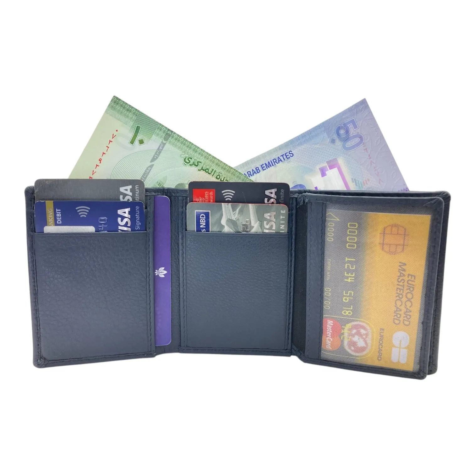 Trifold Wallet RFID Slim Wallets 10 Card = RFID - 1539L