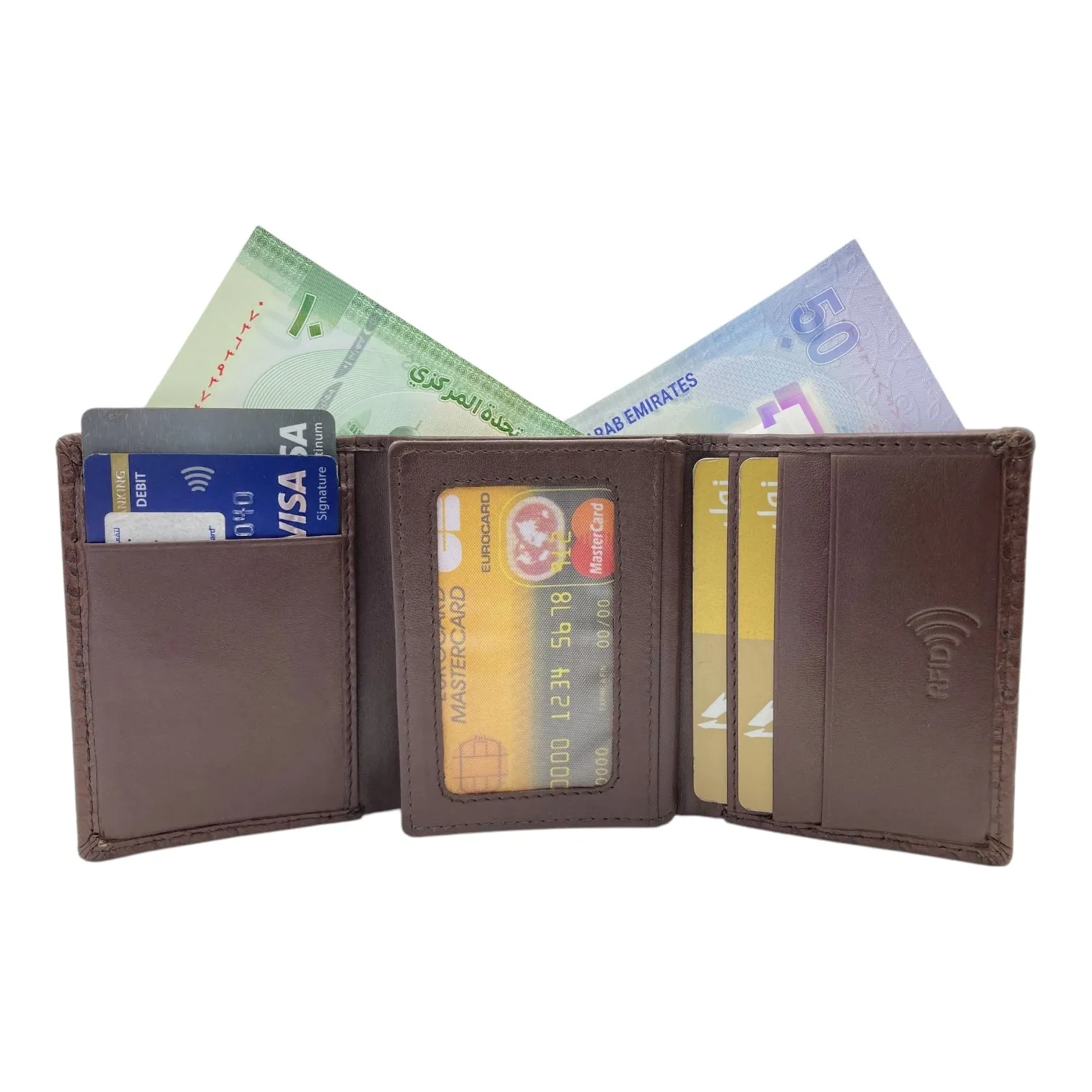Trifold Wallet RFID Slim Wallets 10 Card = RFID - 1539L
