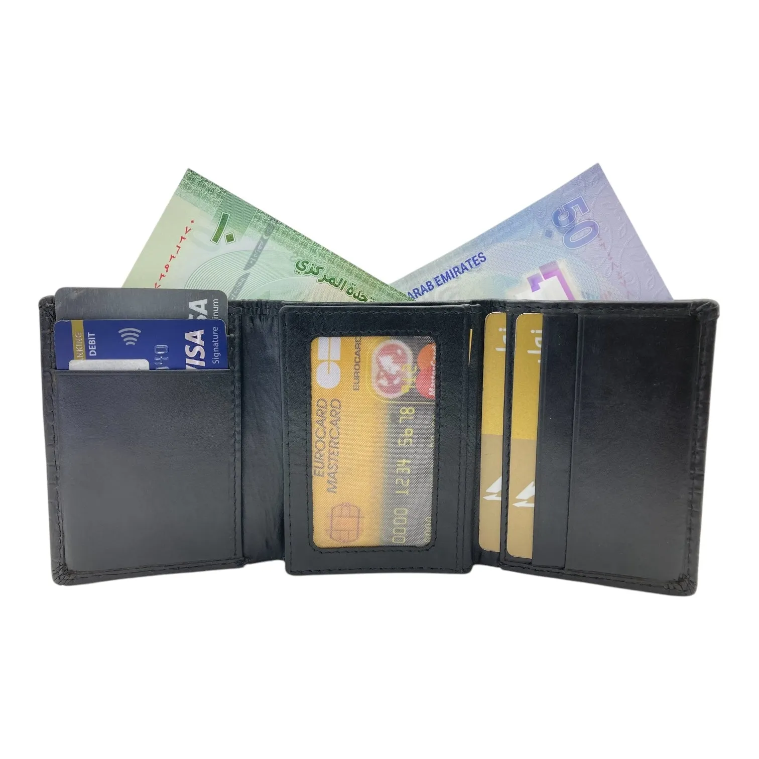 Trifold Wallet RFID Slim Wallets 10 Card = RFID - 1539L