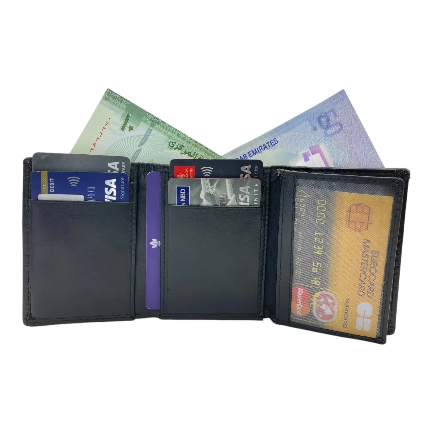 Trifold Wallet RFID Slim Wallets 10 Card = RFID - 1539L