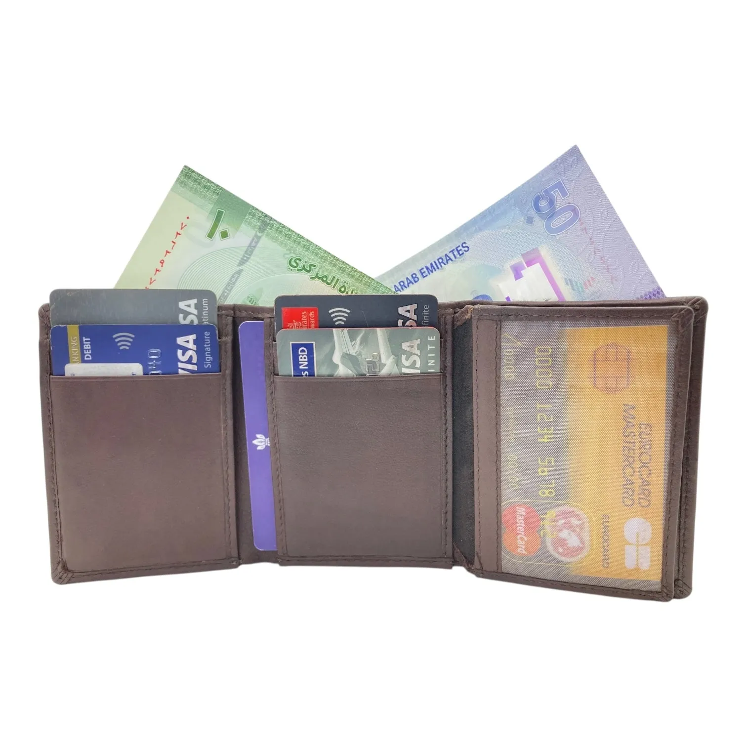 Trifold Wallet RFID Slim Wallets 10 Card = RFID - 1539L