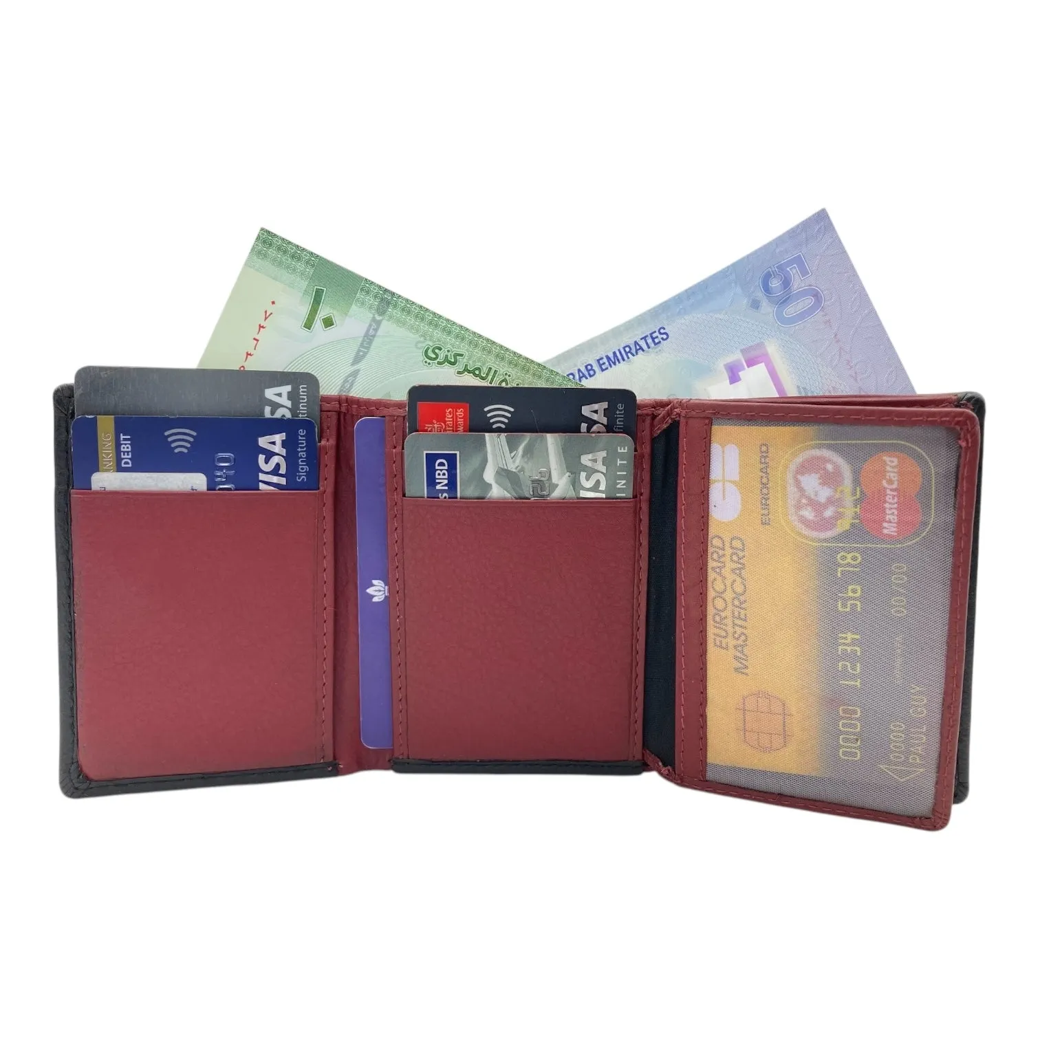 Trifold Wallet RFID Slim Wallets 10 Card = RFID - 1539L