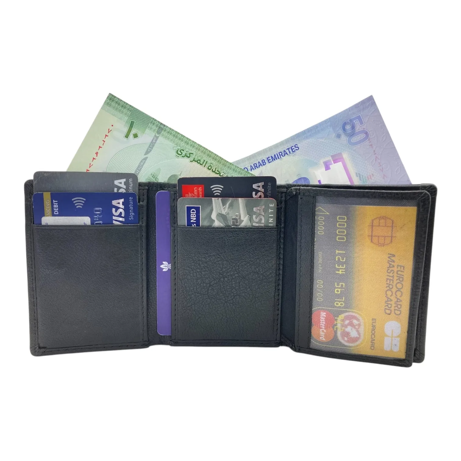 Trifold Wallet RFID Slim Wallets 10 Card = RFID - 1539L