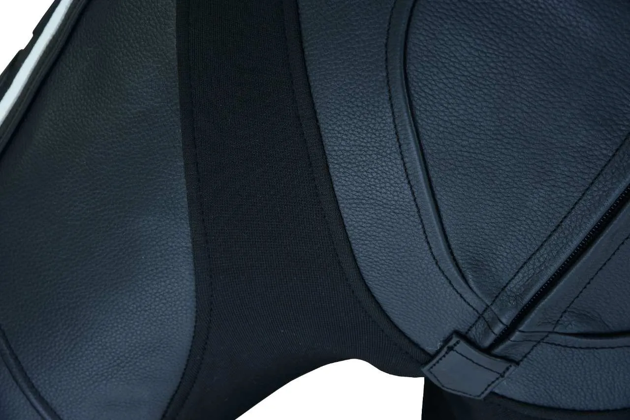 Tuff Gear Motorcycle Men Leather Racing Pants with armours - Black