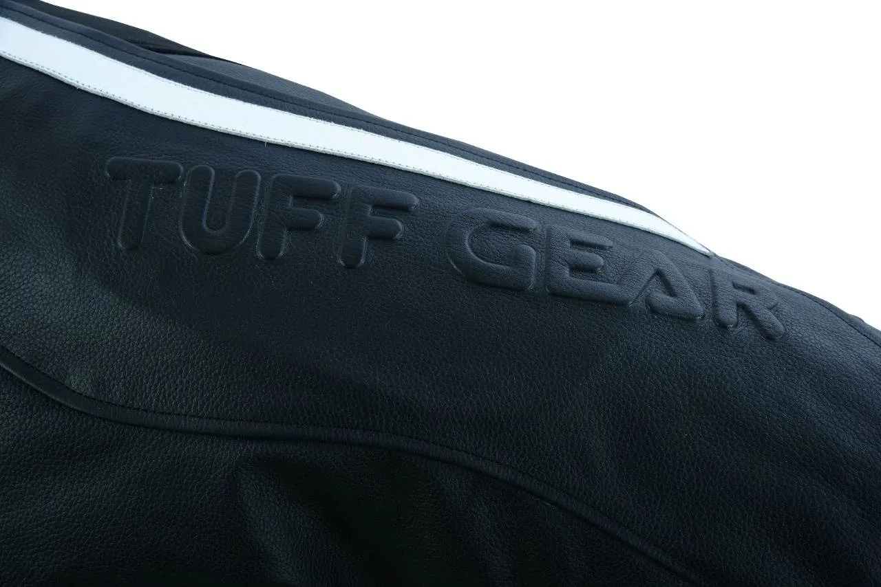Tuff Gear Motorcycle Men Leather Racing Pants with armours - Black