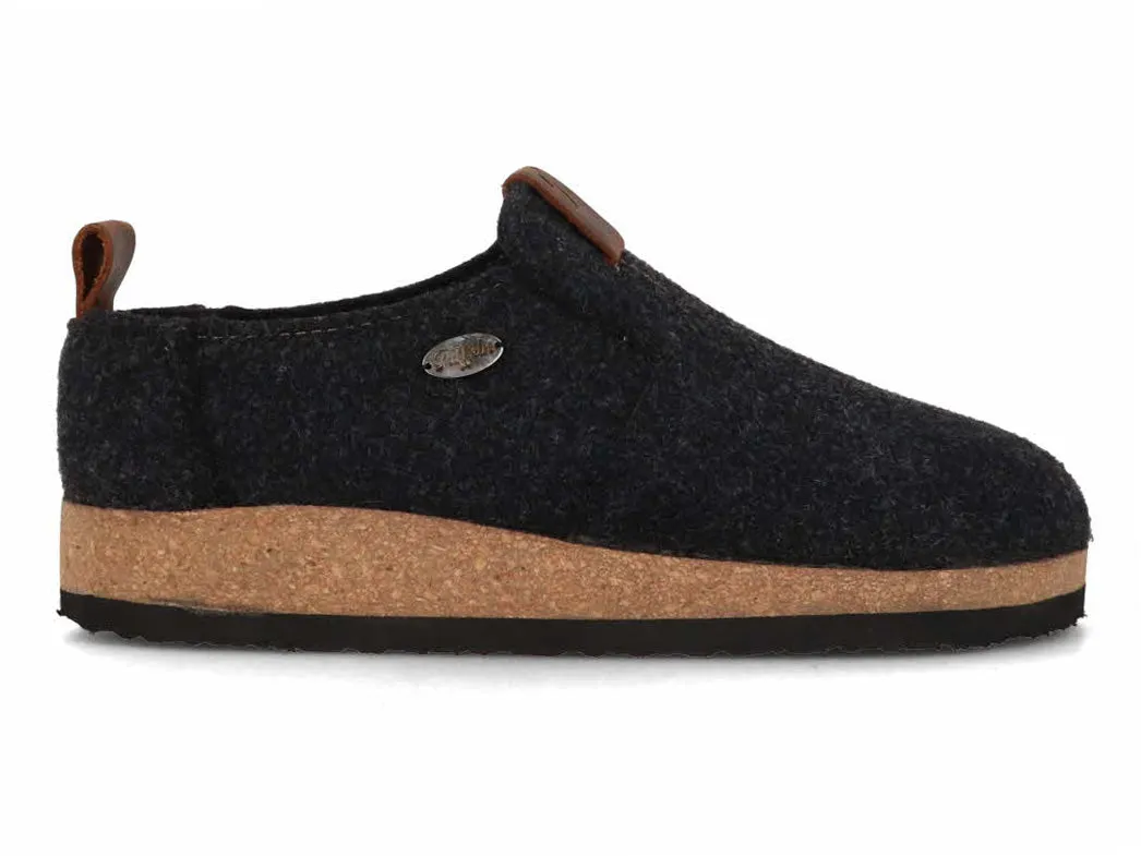 Tuffeln® Wool Slippers with Arch Support «Heimkehr», dark grey