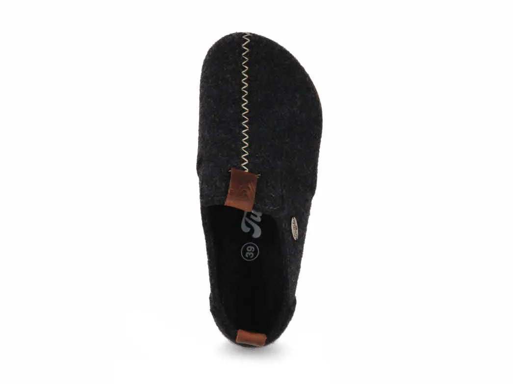 Tuffeln® Wool Slippers with Arch Support «Heimkehr», dark grey