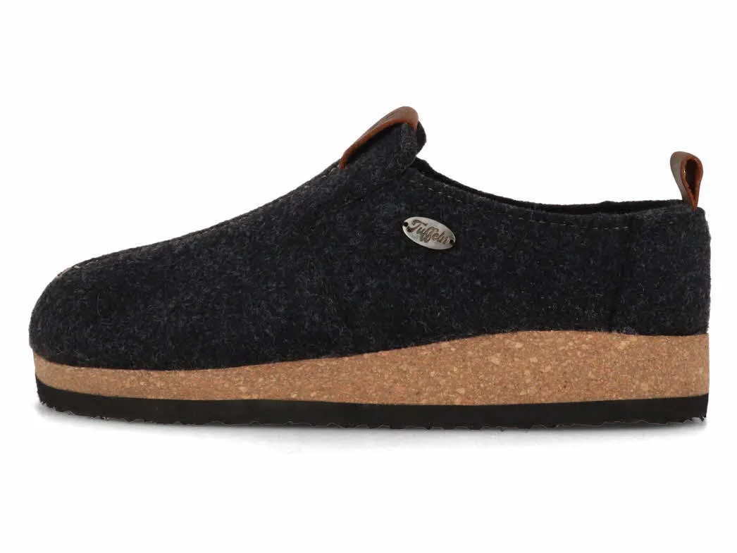 Tuffeln® Wool Slippers with Arch Support «Heimkehr», dark grey