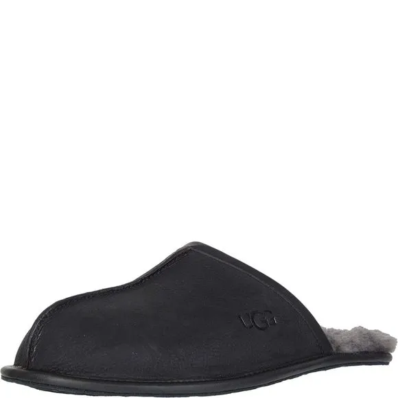 UGG® MEN'S SCUFF LEATHER BLACK 8 M