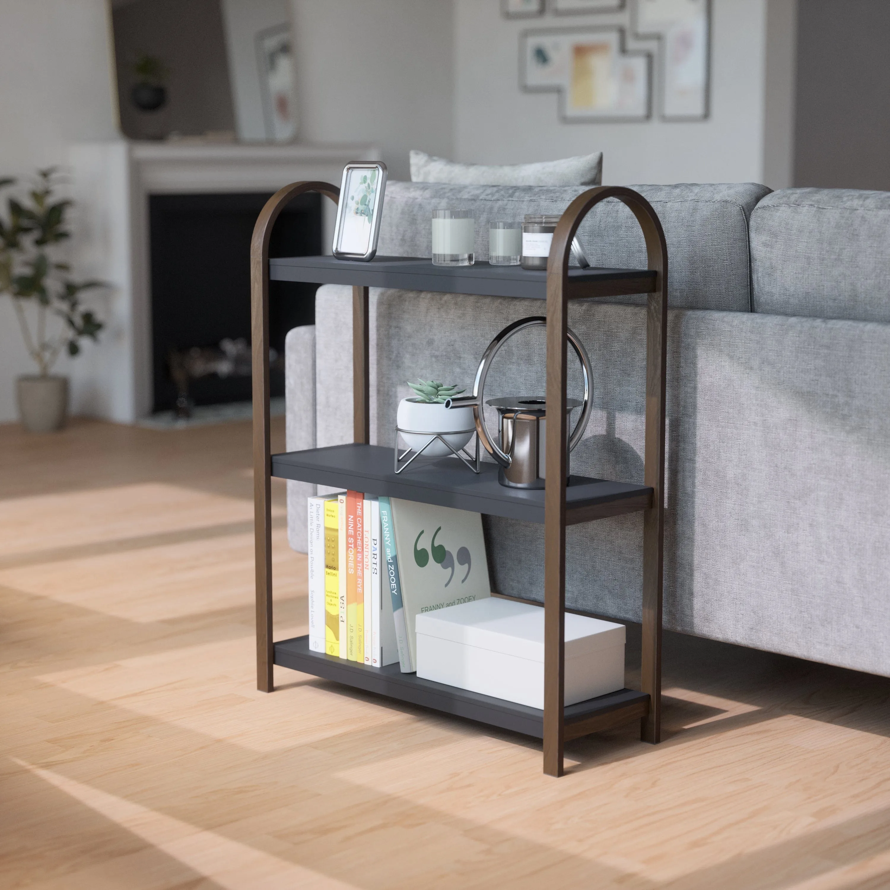 Umbra Bellwood Freestand Shelf 3 Tier Black & Waln UMB1016838048