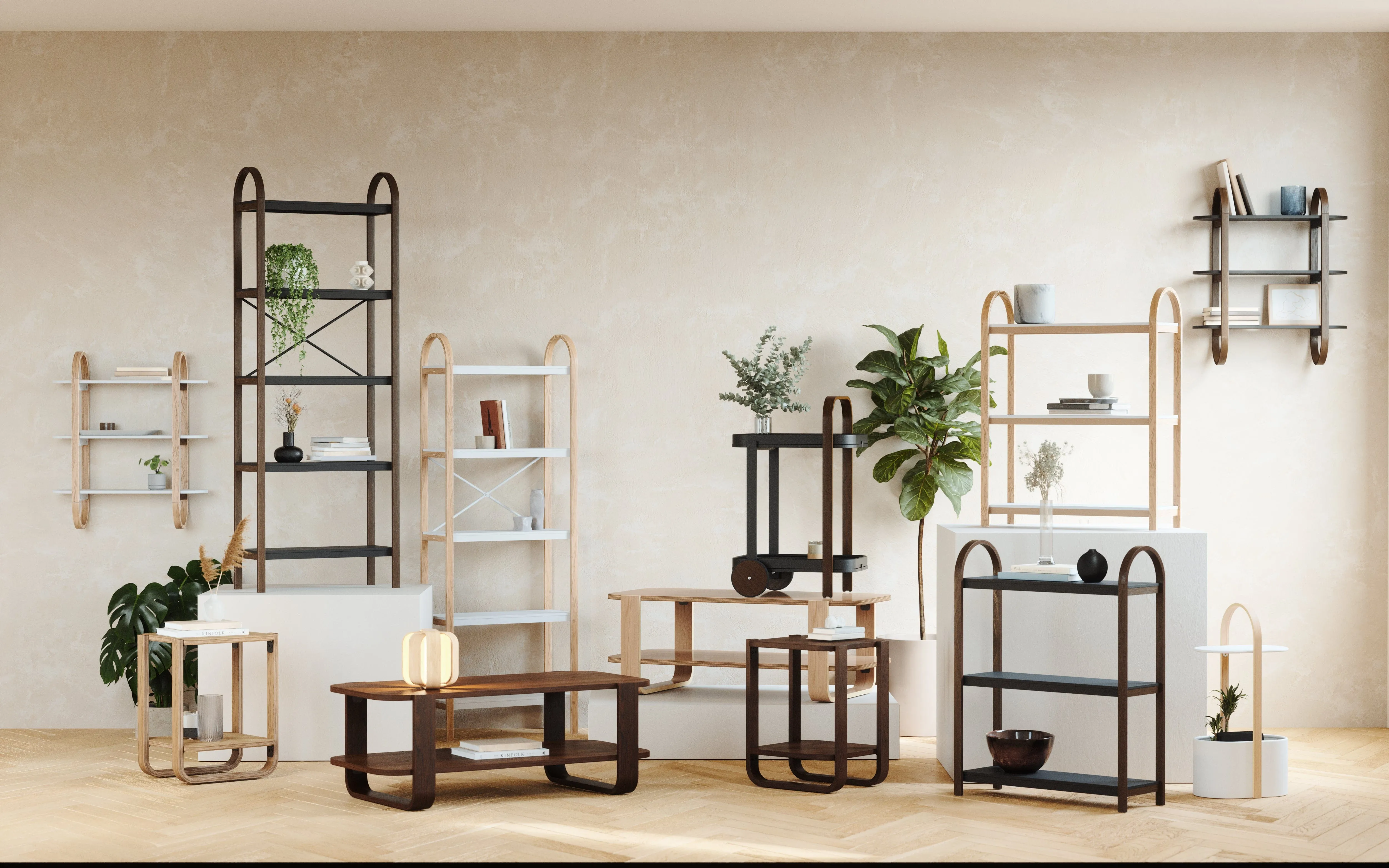 Umbra Bellwood Freestand Shelf 5 Tier White & Natural UMB1016840668