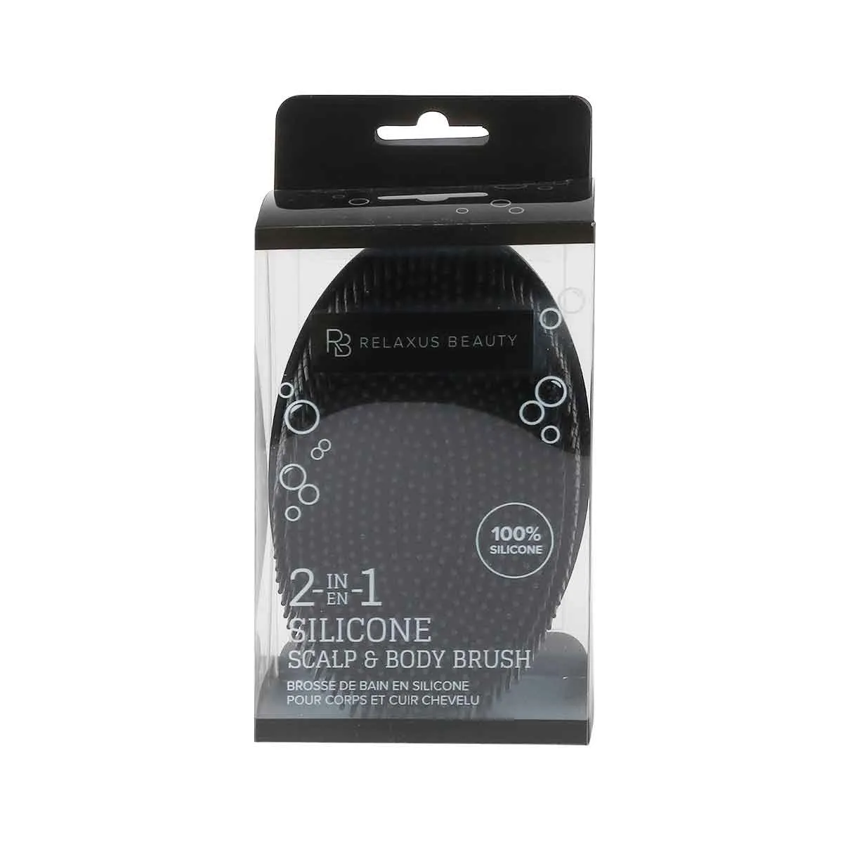 Wholesale 2-in-1 Silicone Scalp & Body Brush Displayer of 12