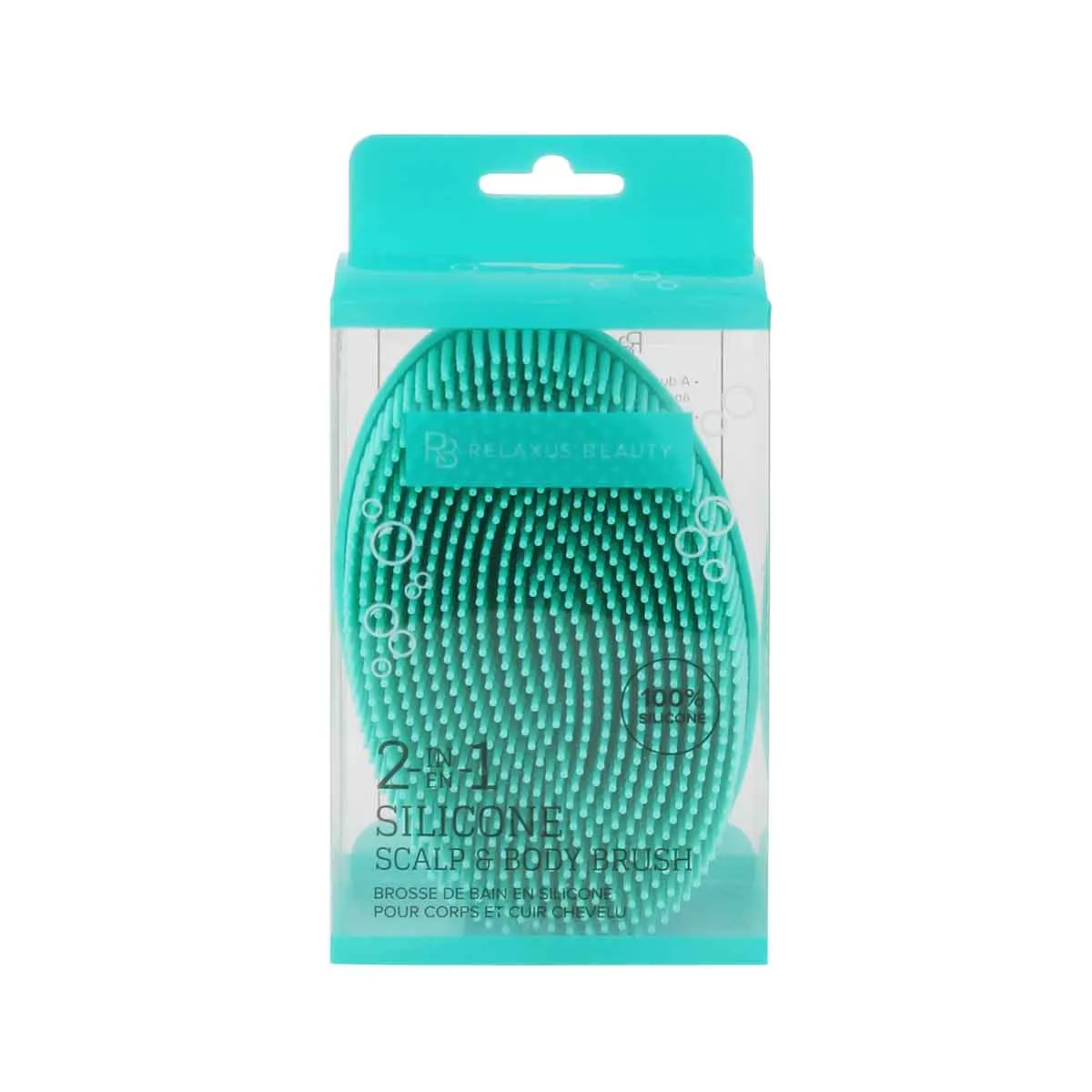 Wholesale 2-in-1 Silicone Scalp & Body Brush Displayer of 12