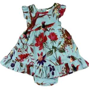 Yo Baby Aqua CoCo Bird Baby Dress Set